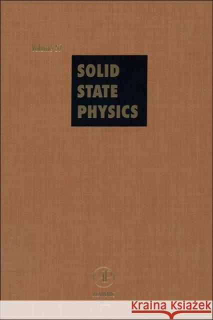Solid State Physics Ehrenreich, Henry, Spaepen, Frans 9780126077575 Academic Press