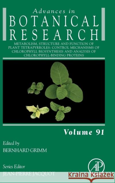 Metabolism, Structure and Function of Plant Tetrapyrroles: Control Mechanisms of Chlorophyll Biosynthesis and Analysis of Chlorophyll-Binding Proteins Bernhard Grimm 9780128199824