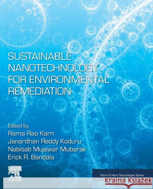 Sustainable Nanotechnology for Environmental Remediation Janardhan Reddy Koduru Rama Karri Mubarak Mujawar 9780128245477 Elsevier