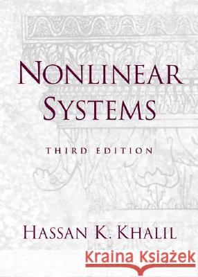 Nonlinear Systems Hassan K. Khalil 9780130673893 Prentice Hall