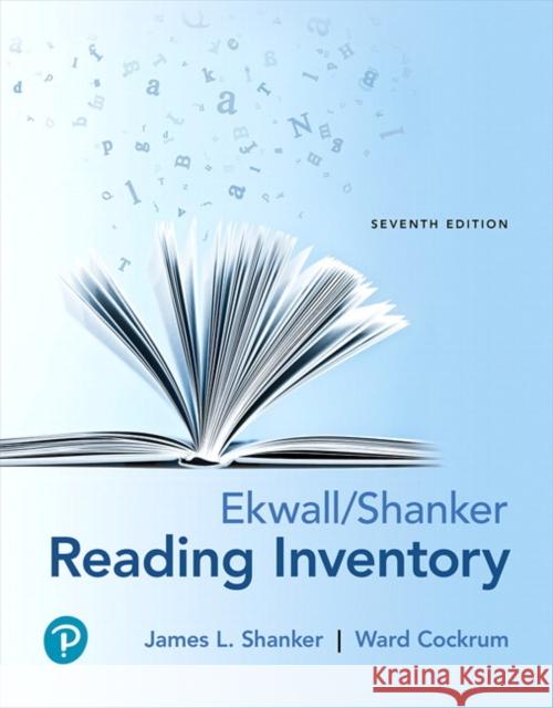 Ekwall/Shanker Reading Inventory Ward Cockrum 9780134802015 Pearson Education (US)