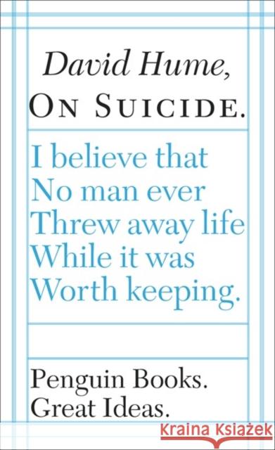 On Suicide Hume David 9780141023953 Penguin Books Ltd