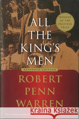 All the King's Men Robert Penn Warren 9780156012959 Harvest/HBJ Book