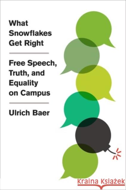What Snowflakes Get Right: Free Speech, Truth, and Equality on Campus Baer, Ulrich 9780190054199