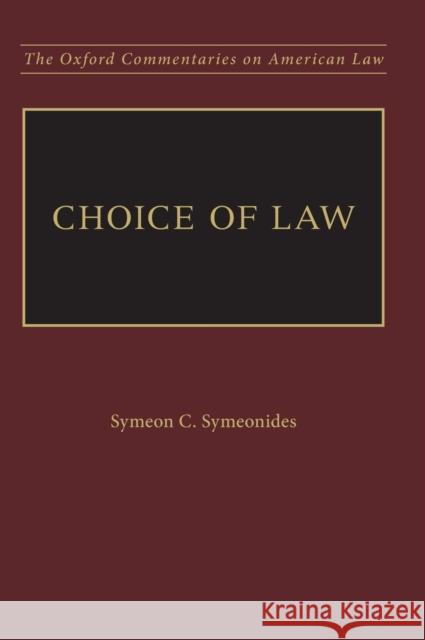 Choice of Law Symeon Symeonides 9780190496722