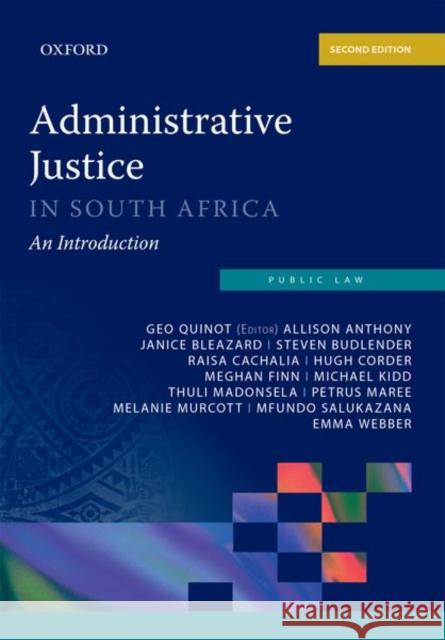 Administrative Justice in South Africa  9780190744243 Oxford University Press Southern Africa