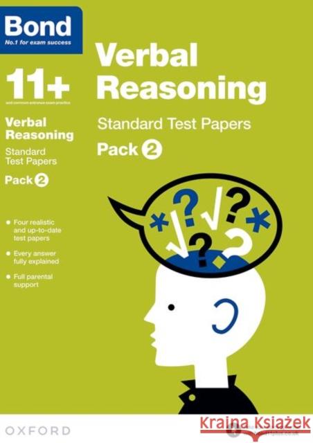 Bond 11+: Verbal Reasoning: Standard Test Papers : Pack 2   9780192740809 Oxford Children's Books