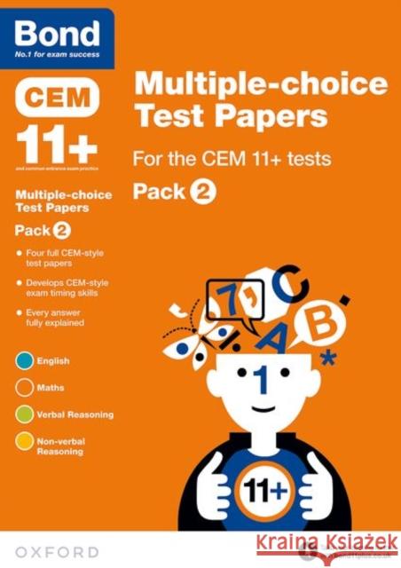 Bond 11+: Multiple-choice Test Papers for the CEM 11+ tests Pack 2 Michellejoy Hughes 9780192744258