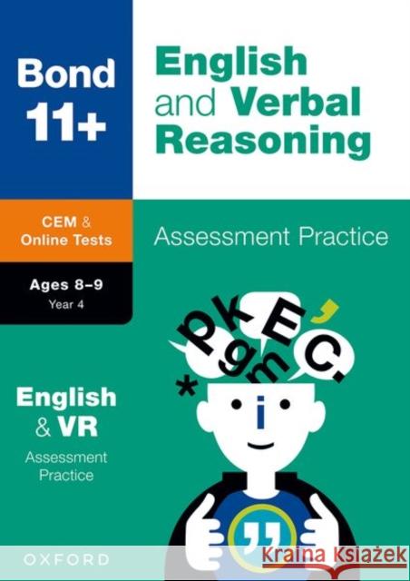 Bond 11+: Bond 11+ CEM English & Verbal Reasoning Assessment Papers 8-9 Years Hughes, Michellejoy 9780192779762