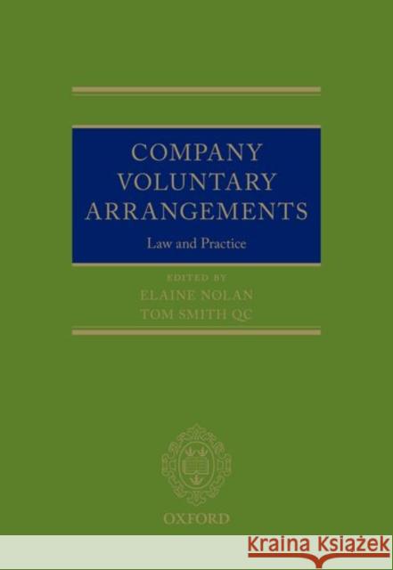 Company Voluntary Arrangements  9780192842886 Oxford University Press