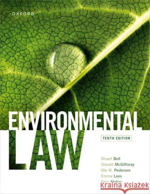 Environmental Law Elen Stokes 9780192847690