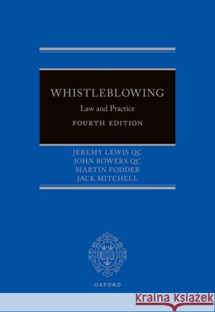 Whistleblowing: Law and Practice Lewis, Jeremy 9780192848093
