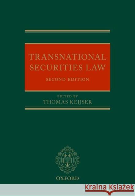 Transnational Securities Law Keijser, Thomas 9780192855510