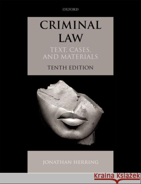 Criminal Law: Text, Cases, and Materials Jonathan Herring 9780192855923 Oxford University Press