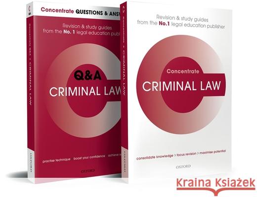 Criminal Law Revision Concentrate Pack Herring, Jonathan, Allen, Mischa 9780192859662 OUP Oxford