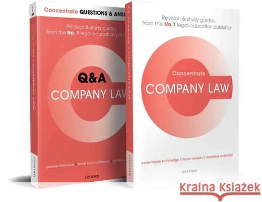 Company Law Revision Concentrate Pack Moore, Imogen, Roach, Lee 9780192859679 OUP Oxford