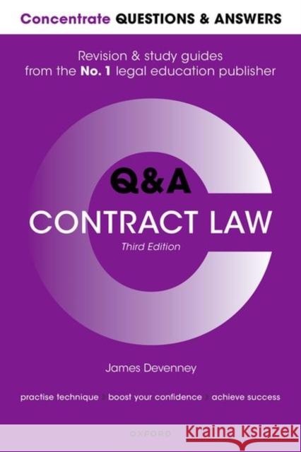 Concentrate Questions and Answers Contract Law: Law Q&A Revision and Study Guide DEVENNEY 9780192865625 OXFORD HIGHER EDUCATION