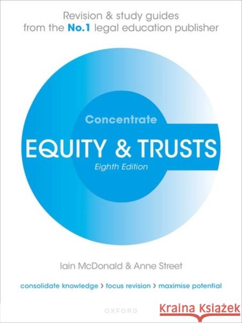 Equity and Trusts Concentrate 8th Edition McDonald 9780192865632 Oxford University Press