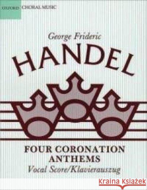 Four Coronation Anthems  9780193352735 Oxford University Press