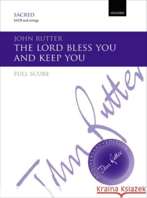 The Lord bless you and keep you John Rutter   9780193407305 Oxford University Press