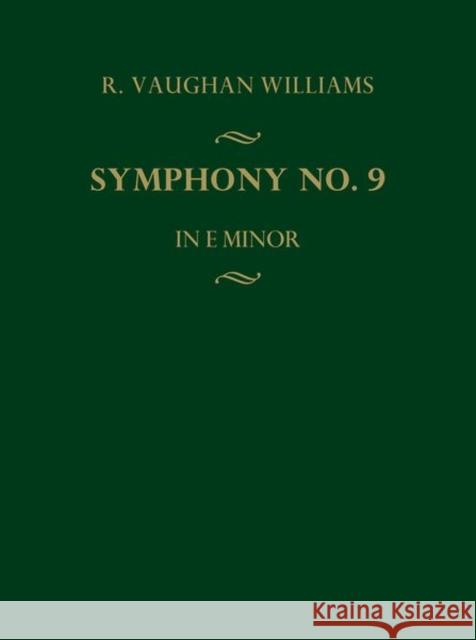 Symphony No. 9 Ralph Vaughan Williams Alain Frogley  9780193514119