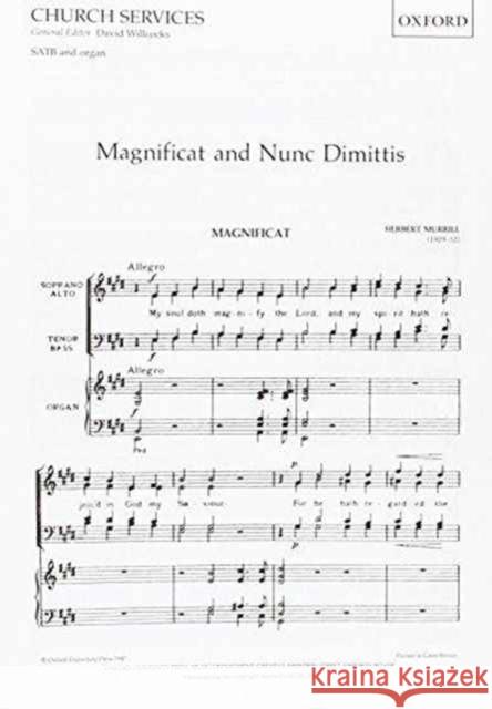 Magnificat and Nunc Dimittis  9780193515475 Oxford University Press