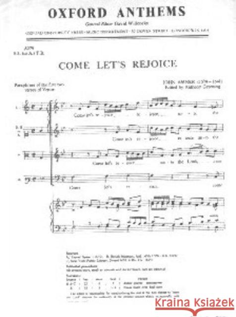 Come let's rejoice  9780193522152 Oxford University Press
