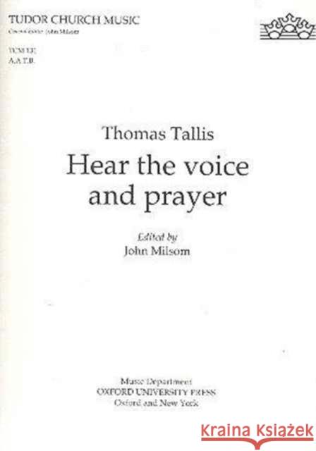 Hear the voice and prayer  9780193522336 Oxford University Press