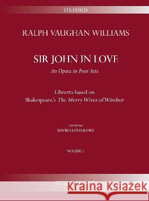Sir John in Love: Second Edition Ralph Vaughan Williams David Lloyd-Jones  9780193524682