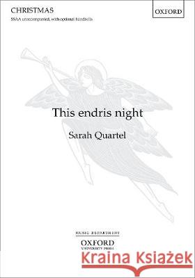 This endris night Sarah Quartel   9780193529144 Oxford University Press