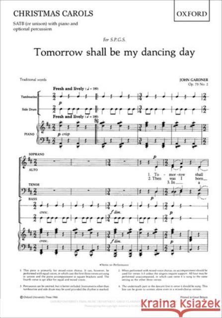Tomorrow shall be my dancing day John Gardner 9780193531567