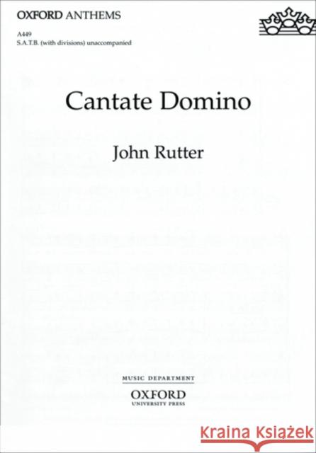 Cantate Domino John Rutter   9780193533615 Oxford University Press