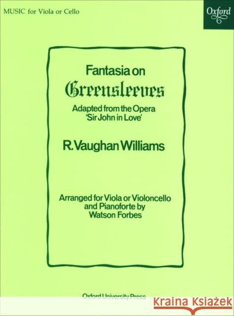Fantasia on Greensleeves  9780193593015 Oxford University Press