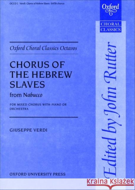 Chorus of the Hebrew Slaves from Nabucco  9780193850590 Oxford University Press