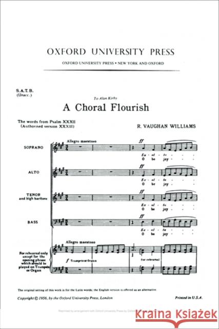 A Choral Flourish  9780193853836 Oxford University Press