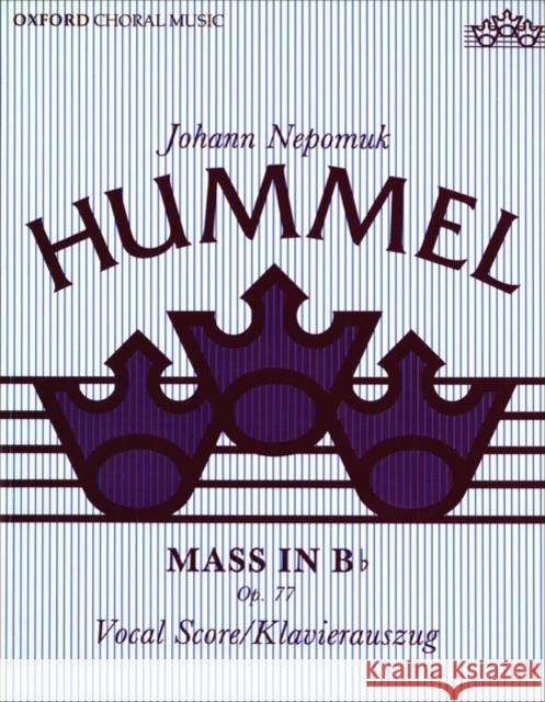 Mass in B flat  9780193857483 Oxford University Press