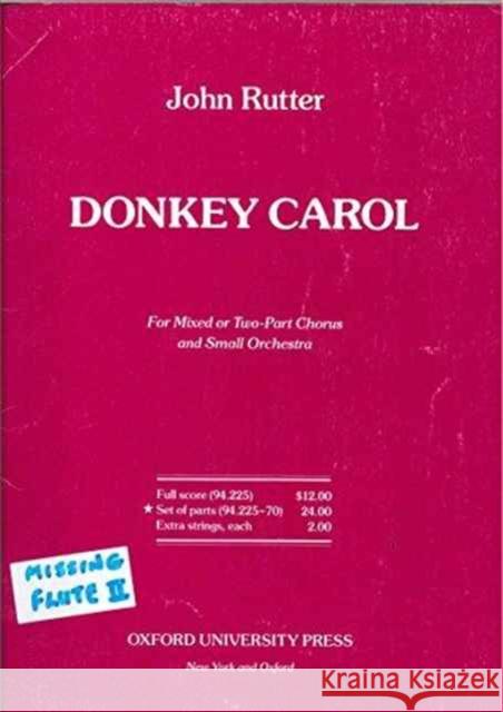 Donkey Carol  9780193857827 Oxford University Press