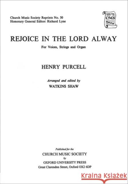 Rejoice in the Lord alway  9780193953123 Oxford University Press