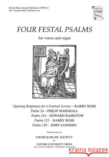 Four Festal Psalms  9780193953581 Oxford University Press