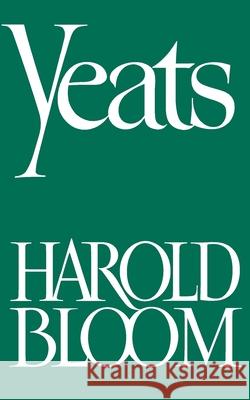 Yeats Harold Bloom 9780195016031 Oxford University Press