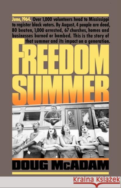 Freedom Summer Doug McAdam 9780195064728