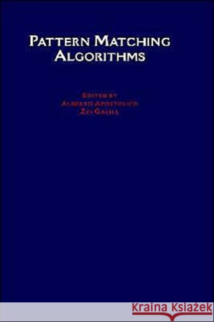 Pattern Matching Algorithms Galil Apostolico Zvi Galil Alberto Apostolico 9780195113679