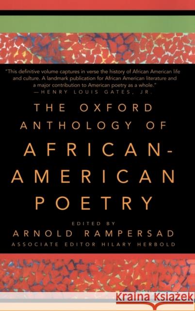 Oxf Anthology African-American Poetry C Rampersad, Arnold 9780195125634