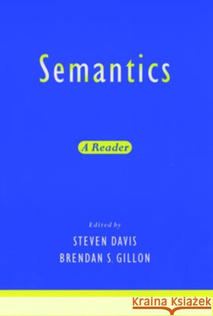 Semantics: A Reader Davis, Steven 9780195136982