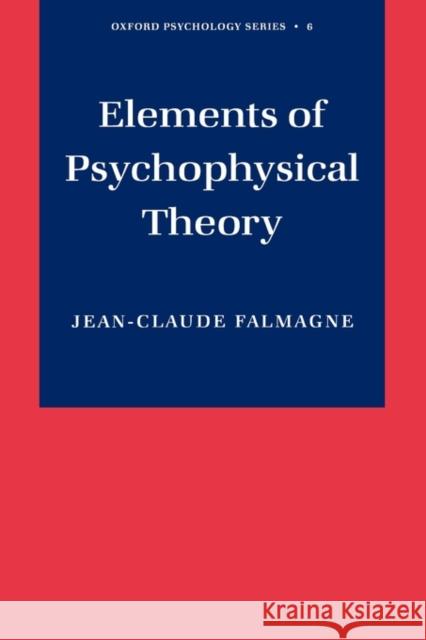Oxford Psychology Series Falmagne, Jean-Claude 9780195148329