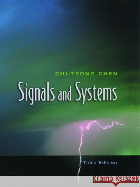 Signals and Systems Chi-Tsong Chen 9780195156614 Oxford University Press