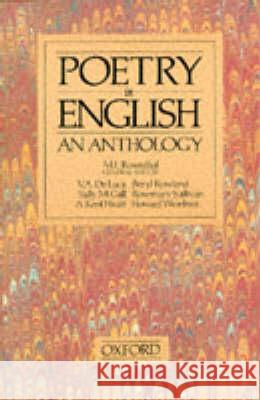 Poetry in English: An Anthology Macha L. Rosenthal M. L. Rosenthal 9780195205398 Oxford University Press, USA