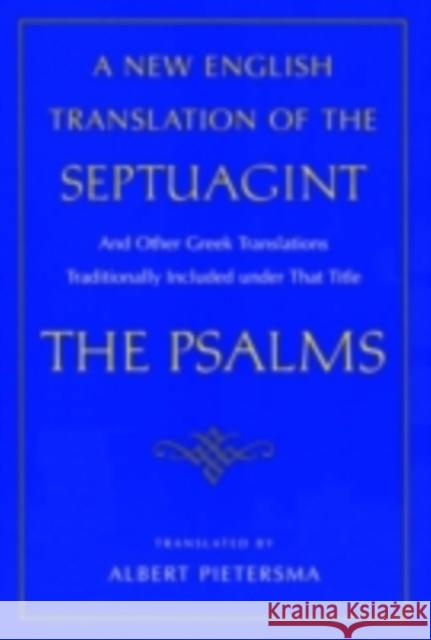 A New English Translation of the Septuagint Benjamin G. Wright 9780195289756 Oxford University Press Inc