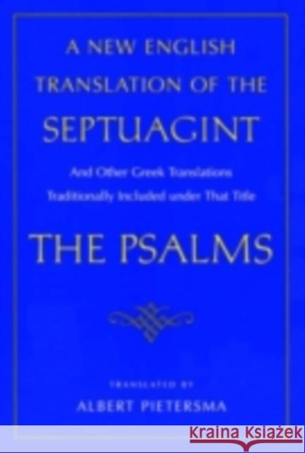 New English Translation of the Septuagint-OE Pietersma, Albert 9780195289756 Oxford University Press, USA