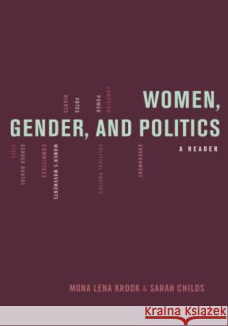 Women, Gender, and Politics: A Reader Krook, Mona Lena 9780195368819